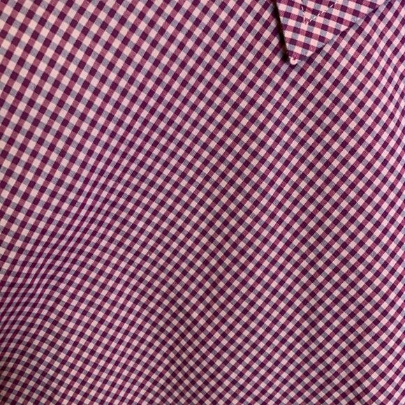 Boss Hugo Boss Pink Blue Check Long Sleeve Button Down Shirt Size 15.5/34-35 - Picture 4 of 10